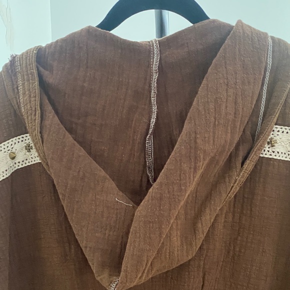 POL Brown Bomber Jacket with Cream Details - Picture 7 of 9